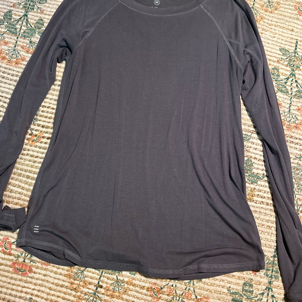 Free Fly Apparel Long Sleeve Tee Dark Purple/Gray